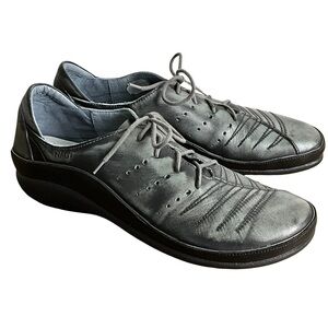 Naot Kumara Smoke Black Leather Lace Up Shoe, New in Box, EU Size 42